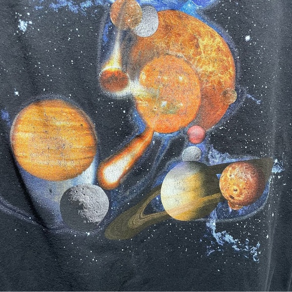 Disneyland Walt Disney World Mickey Mouse Galaxy Planet Space Black Shirt XL - Picture 3 of 5